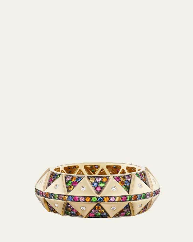 Chubby Talisman Ring in Rainbow